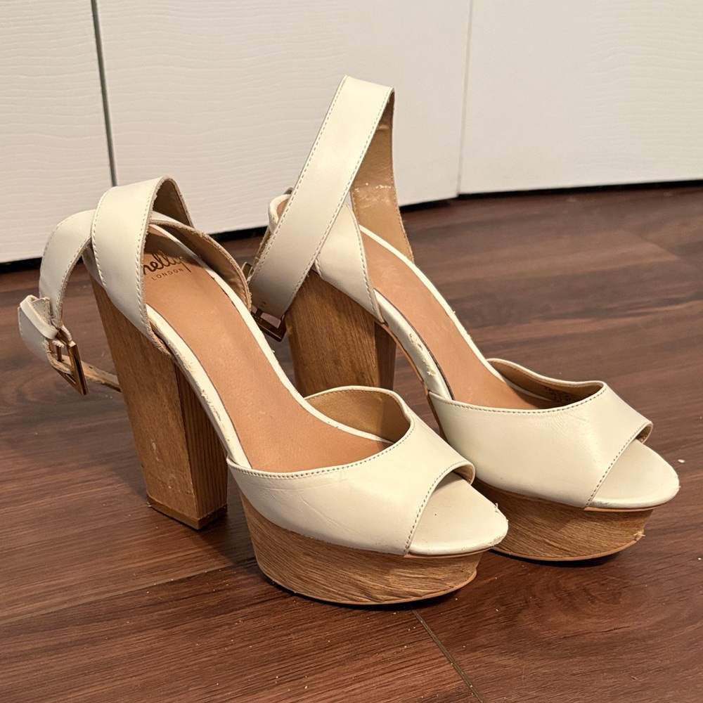 Shelly’s London Cream Platform Heels
